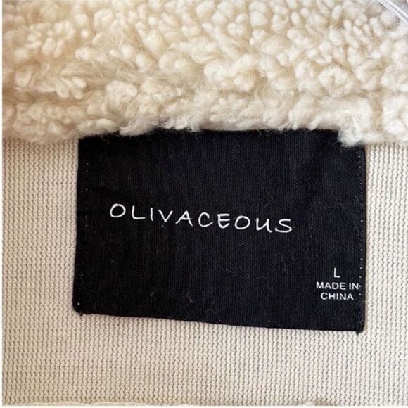 Olivaceous Fuzzy Sherpa Teddy Button Jacket - Picture 7 of 9